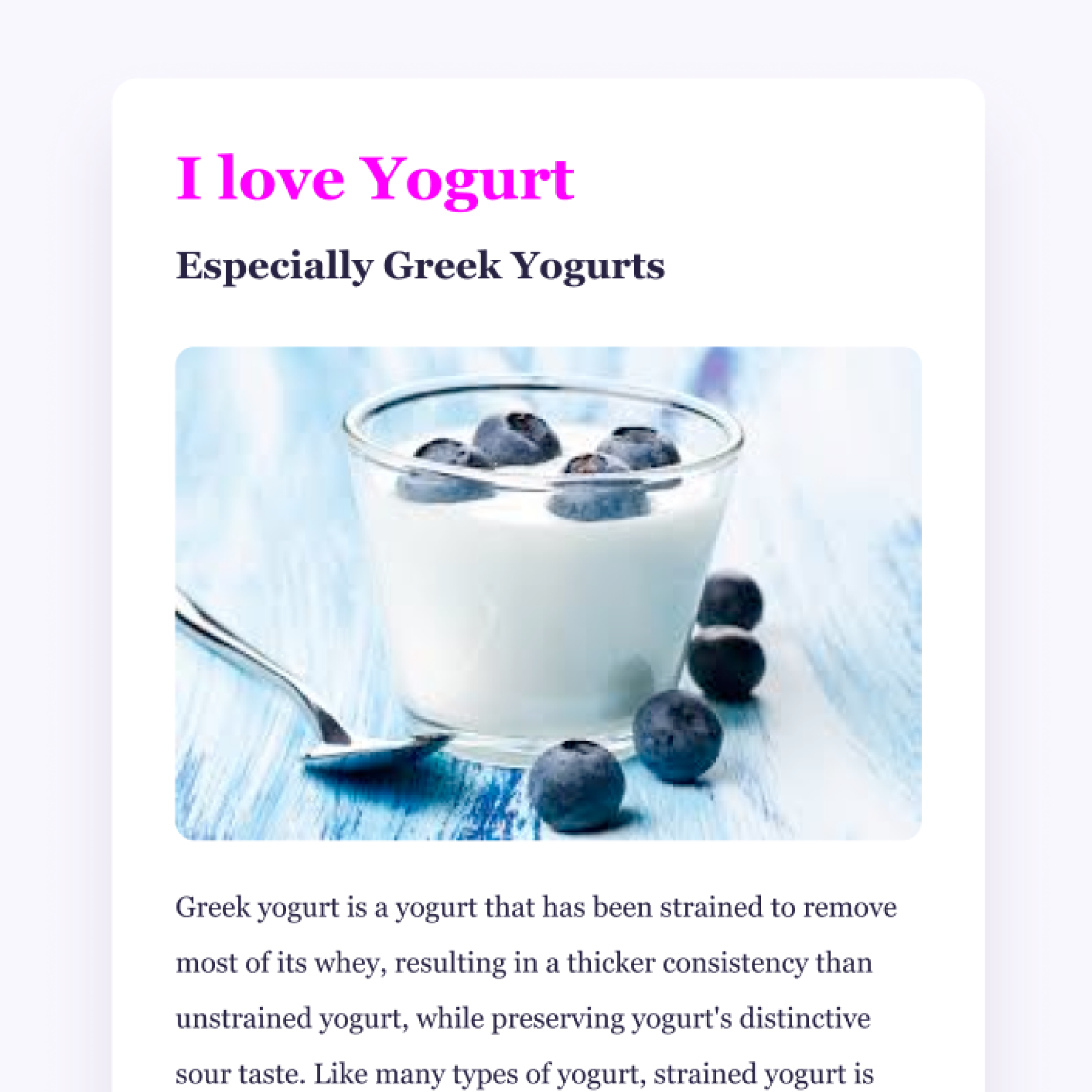 Yogurt